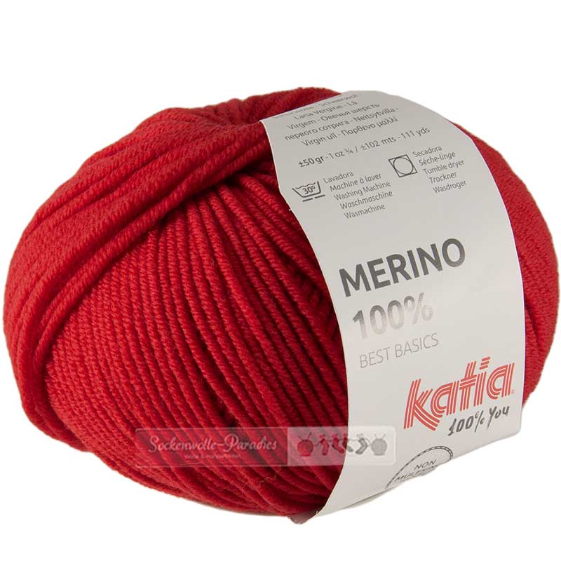 Katia Merino 100% Farbe 04 rot