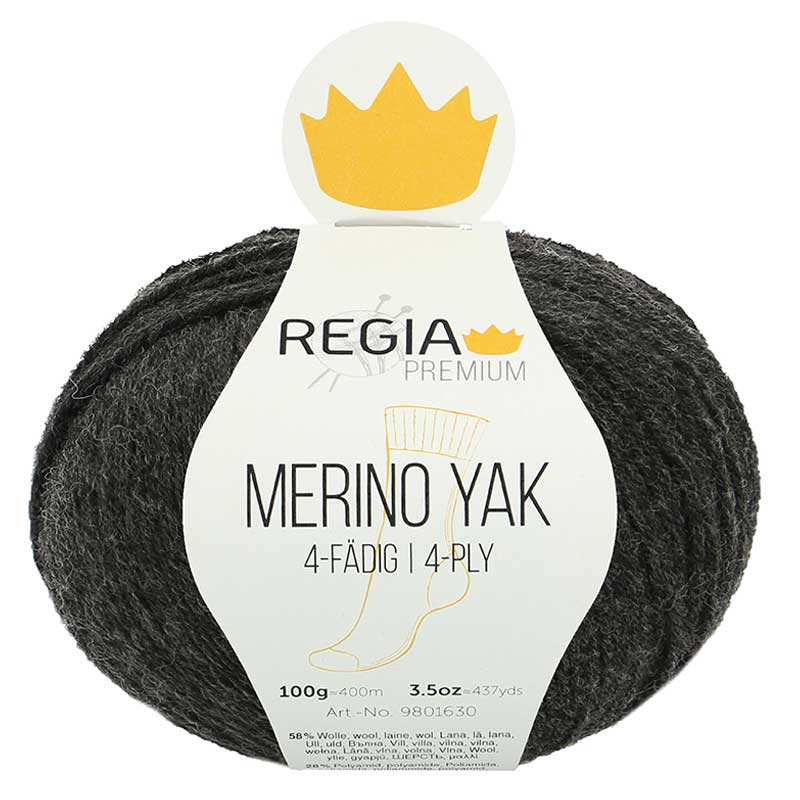 Regia Premium Merino Yak anthrazit meliert (07512)
