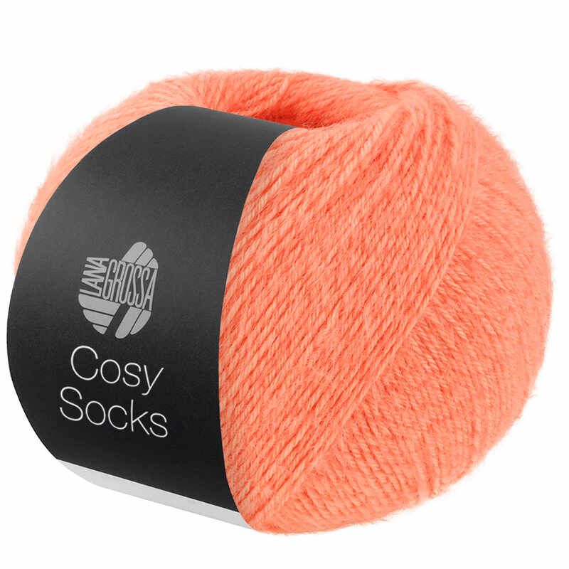 Lana Grossa Cosy Socks Uni Farbe 21 Lachs