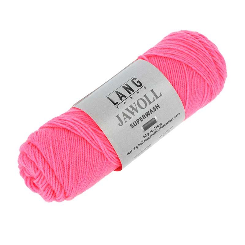 Lang Yarns Jawoll Uni Farbe 0385 pink neon