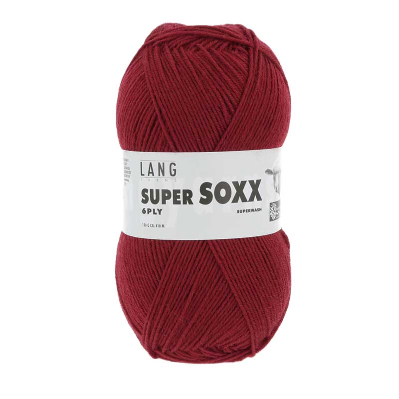 Lang Yarns Supersoxx 6-fach Uni Farbe 0061 vino