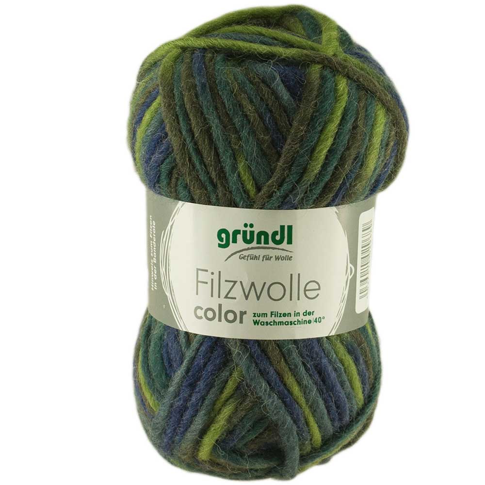 Gruendl Filzwolle Color 50g Fb. 22 gruen-marine