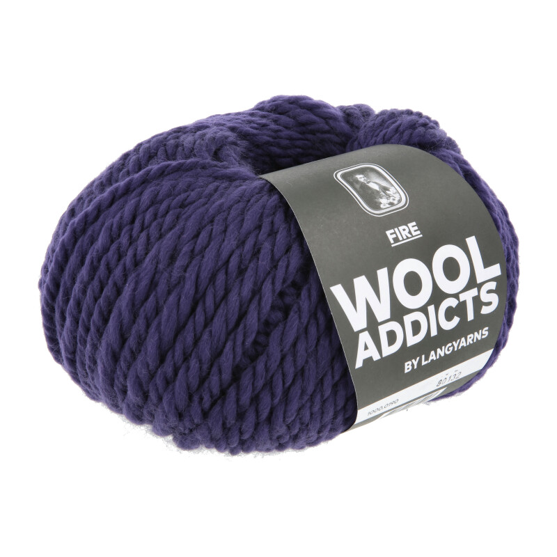 Lang Yarns Wooladdicts Fire Farbe 190 blackberry