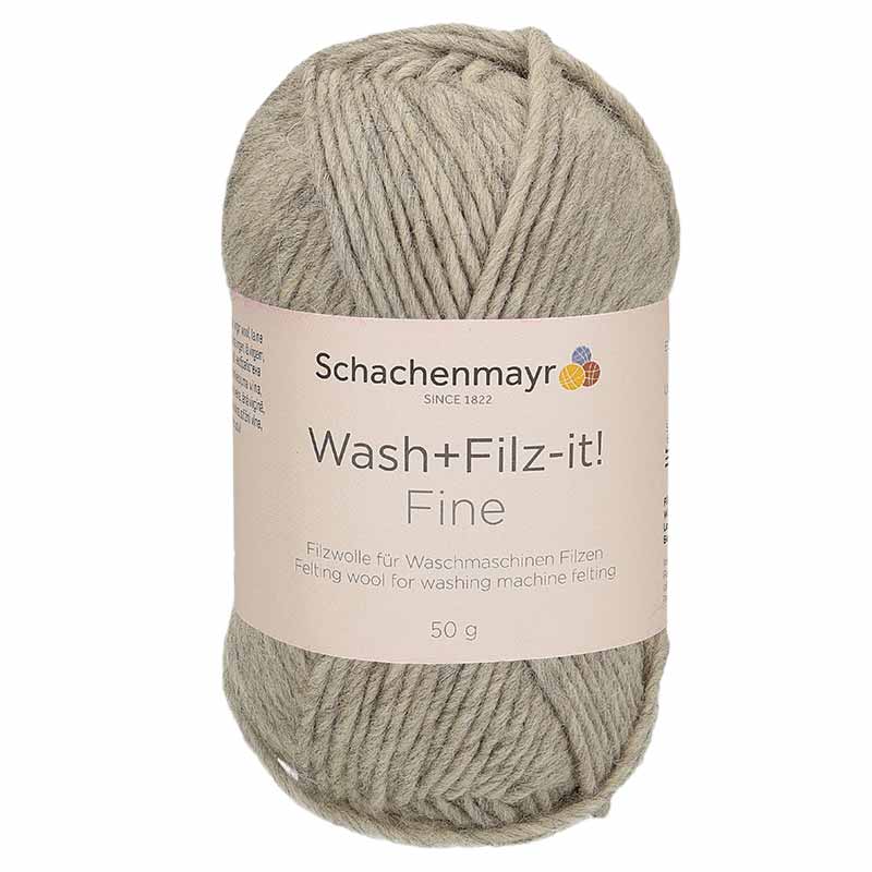 Schachenmayr Wash+Filz-it! Fine Farbe 135 leinen