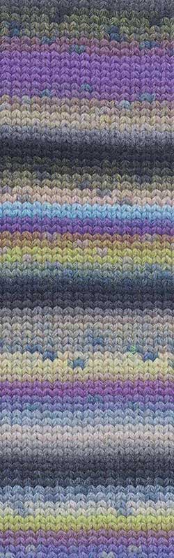 Lang Yarns Wooladdicts Mystery Farbe 3 lilac-blue-green