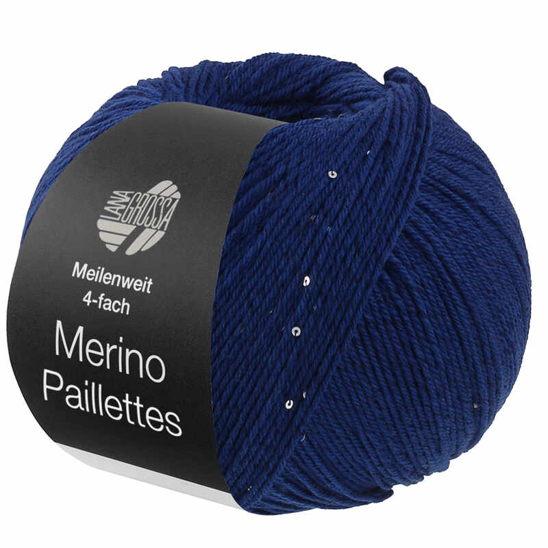 Lana Grossa Meilenweit 100 Merino Paillettes (2304) Dunkelblau