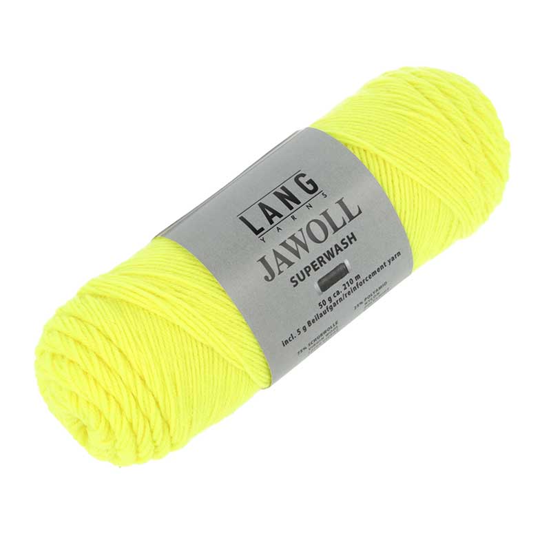 Lang Yarns Jawoll Uni Farbe 0313 gelb neon