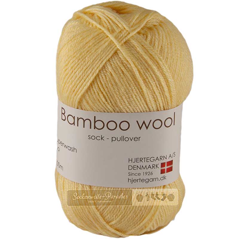 Hjertegarn Bamboo wool Farbe 3050 gelb