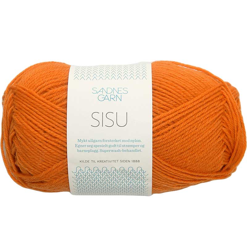 Sisu Socken- und Pulloverwolle Farbe 3326 orange