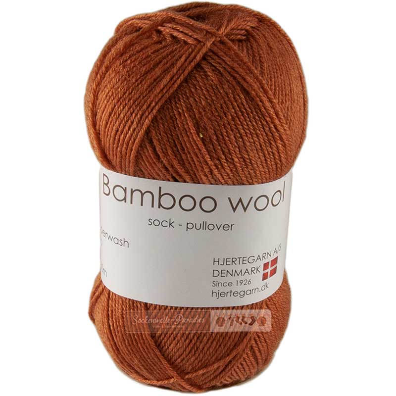 Hjertegarn Bamboo wool Farbe 1343 hellbraun