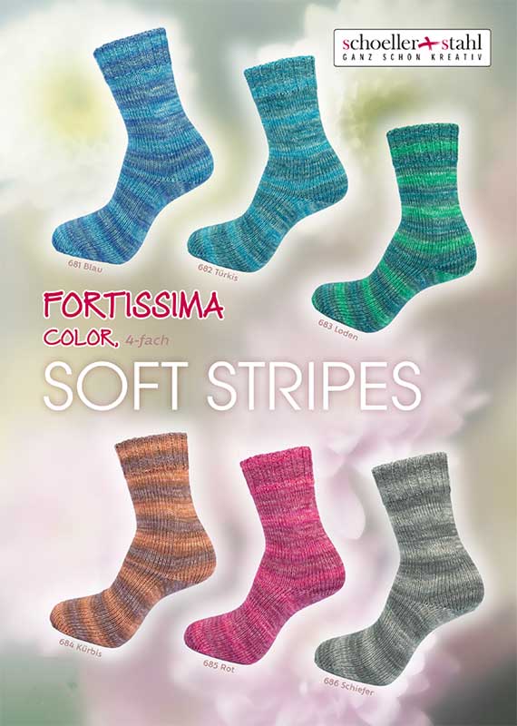 Fortissima Soft Stripes  Fb. 682 türkis