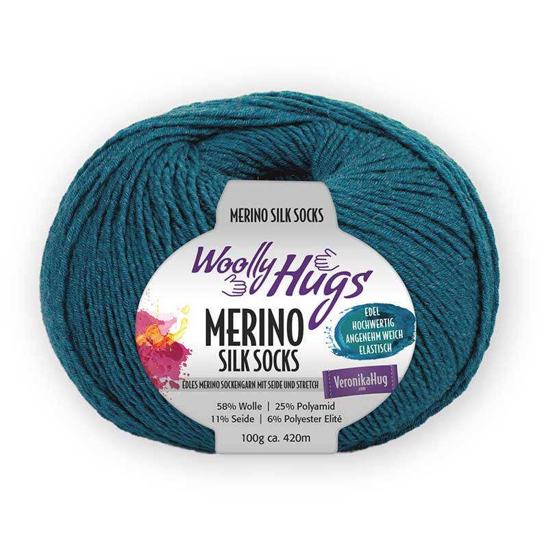 Woolly Hugs Merino Silk Socks smaragd 266