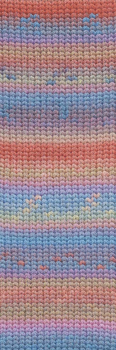 Lang Yarns Wooladdicts Mystery Farbe 16 turquoise-orange-sand