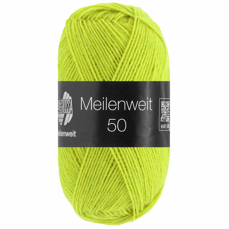 Lana Grossa Meilenweit 50 Uni Farbe 1425 Limette