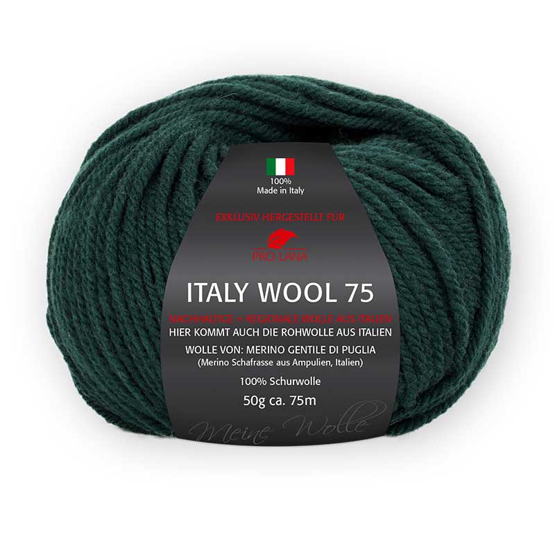 Pro Lana Italy Wool 75 Farbe 268 dunkelgrün