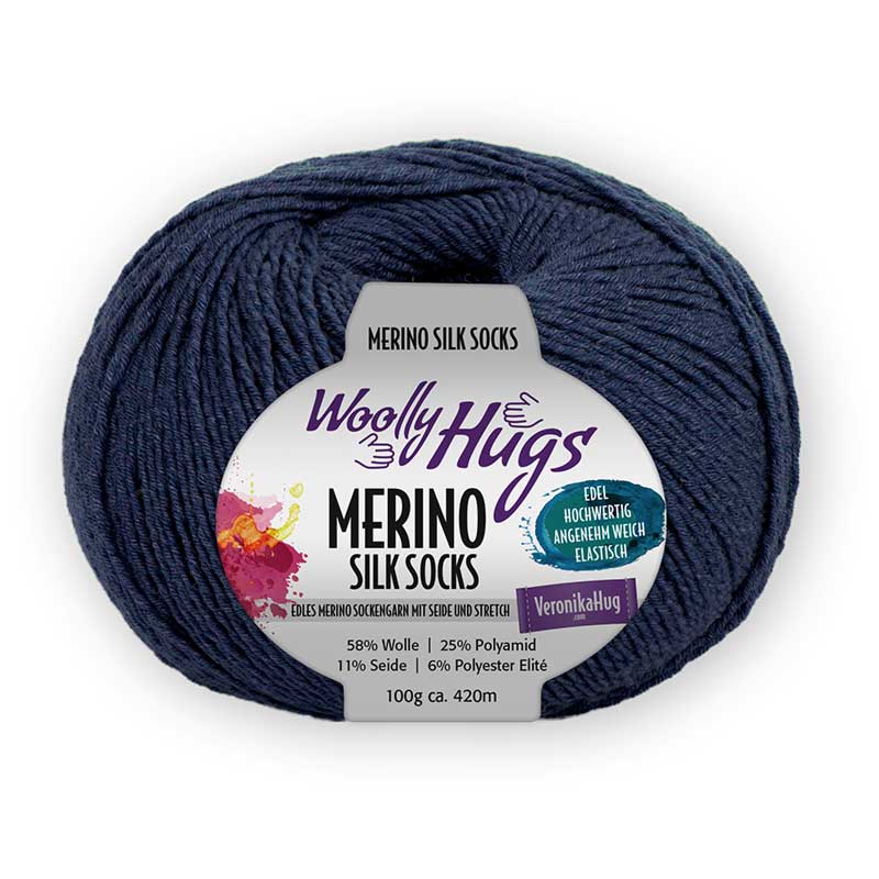 Woolly Hugs Merino Silk Socks jeans 250