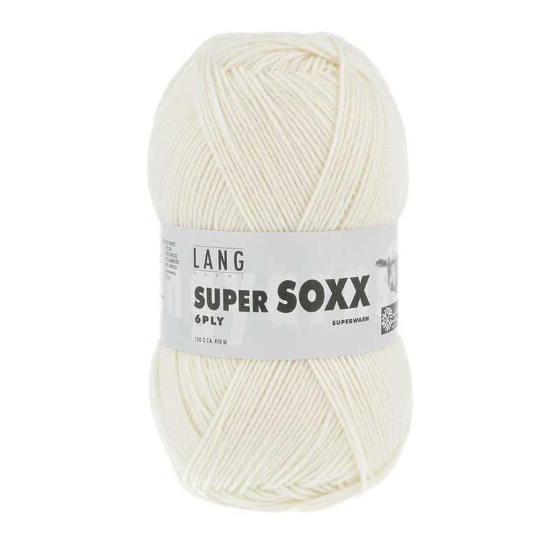 Lang Yarns Supersoxx 6-fach Uni Farbe 0094 offwhite