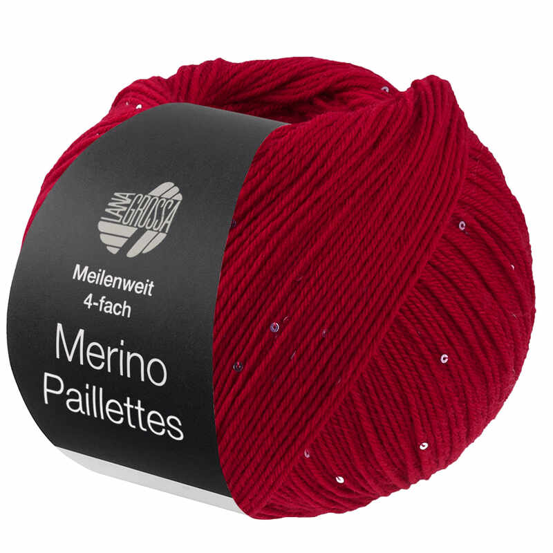 Lana Grossa Meilenweit 100 Merino Paillettes (2303) Rot