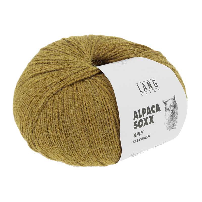 Lang Yarns Alpaca Soxx 6-fach Uni Farbe 0013 dunkelgelb melange