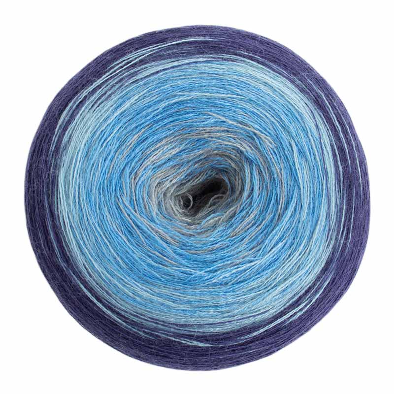 Woolly Hugs Bobbel - Merino Mix Farbe 708 hellblau marine