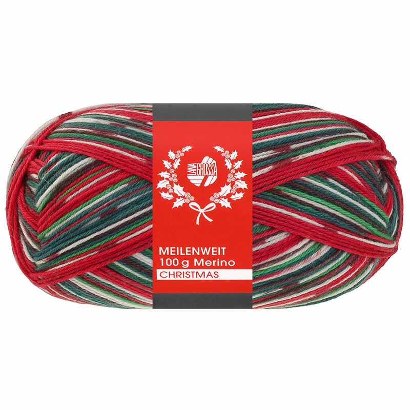Lana Grossa Meilenweit 100 Merino Christmas Farbe 6808