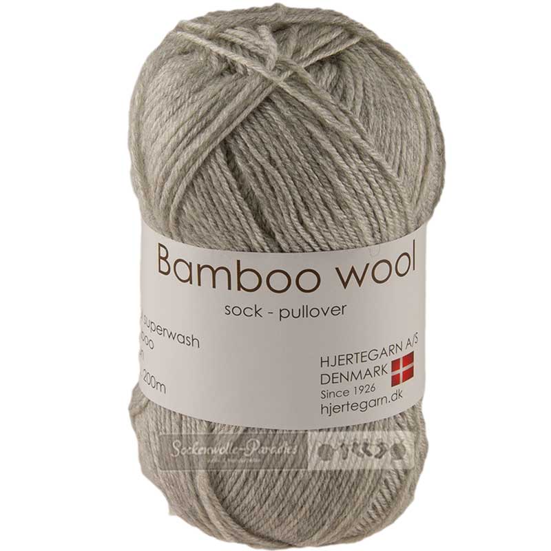 Hjertegarn Bamboo wool Farbe 434 hellgrau