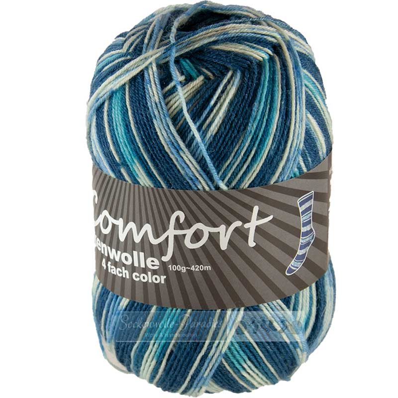 Comfort Sockenwolle Color Eismeer Farbe 10-423