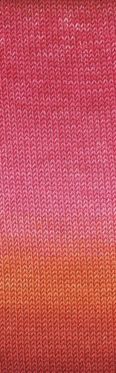Lang Yarns Merino 120 Dégradé Farbe 0016 rosa-orange-rot