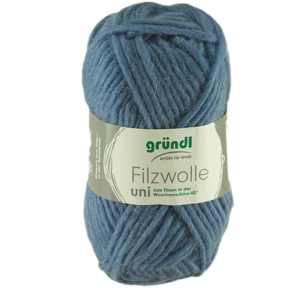 Gruendl Filzwolle Uni 50g Fb. 17 taubenblau