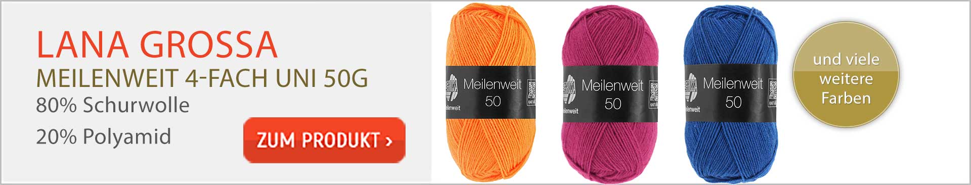 Meilenweit 4-fach Uni 50g