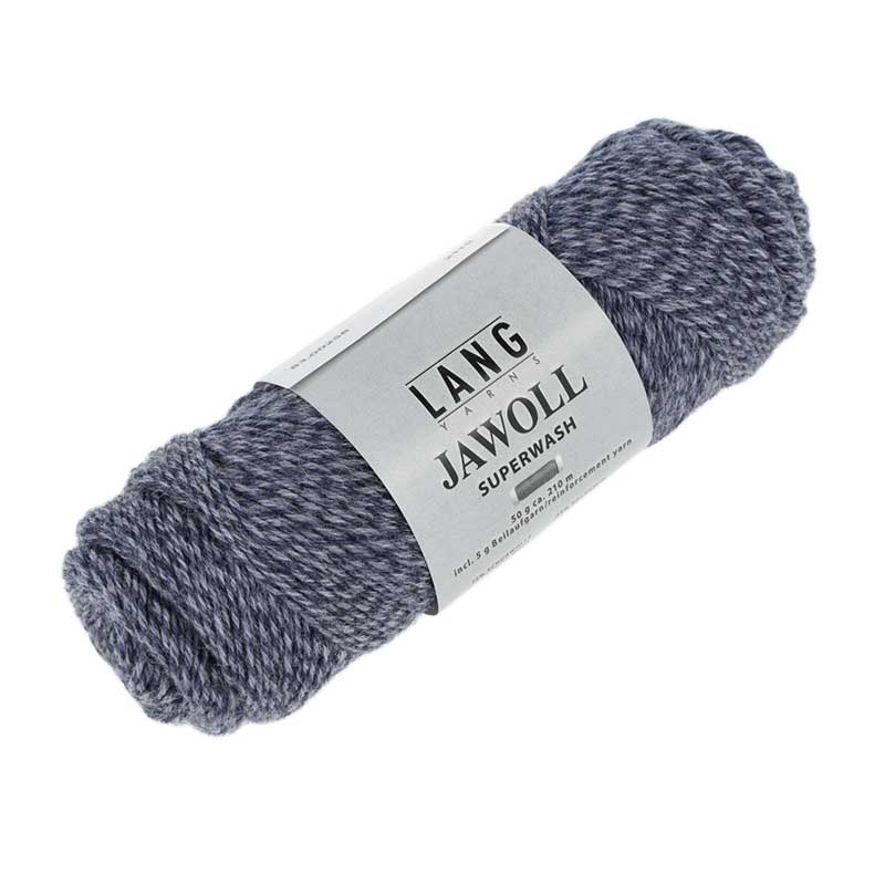 Lang Yarns Jawoll Uni Farbe 0258 jeansblau mouline