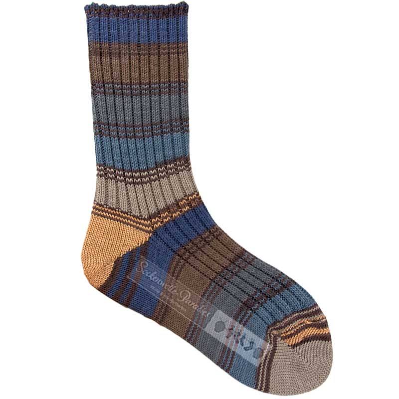 Lang Yarns Supersoxx 4-fach Merino Farbe 524 dunkel-blau-braun