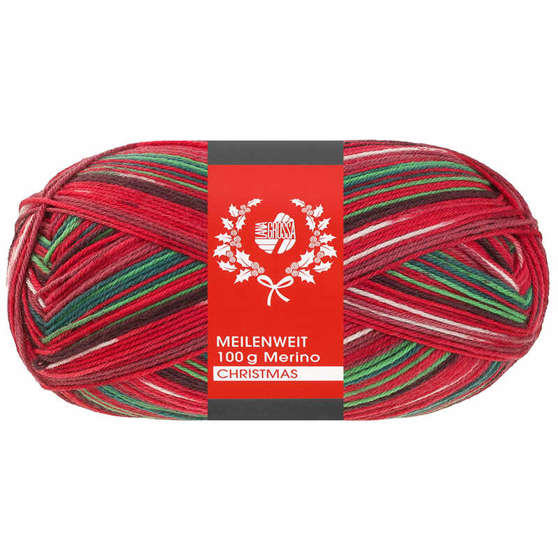 Lana Grossa Meilenweit 100 Merino Christmas Farbe 6806