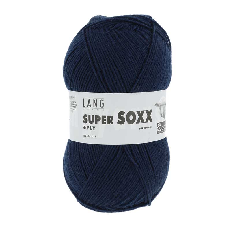 Lang Yarns Supersoxx 6-fach Uni Farbe 0025 navy
