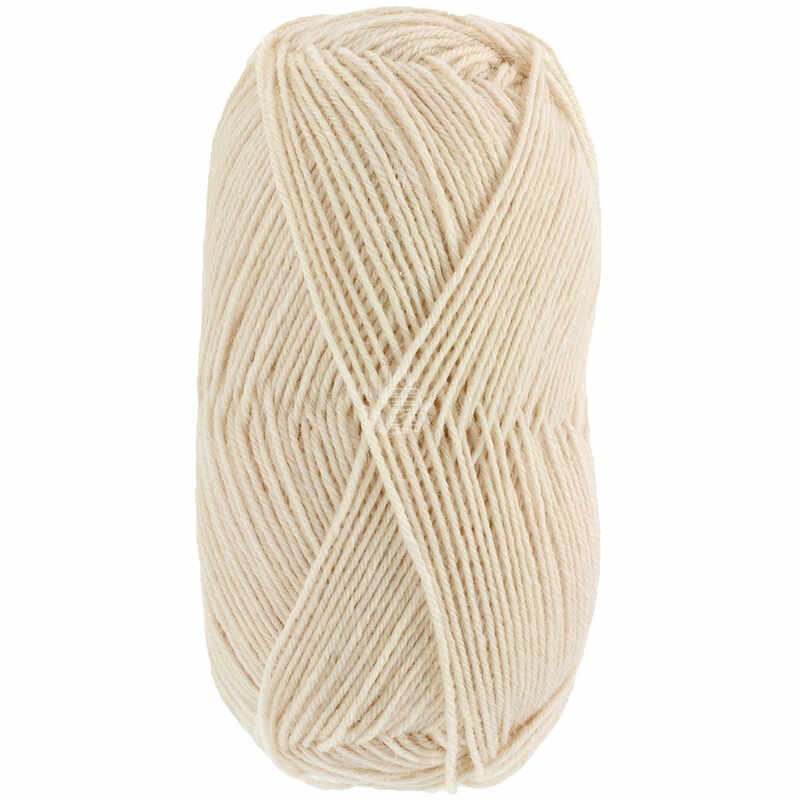 Lana Grossa Meilenweit 50 Uni Farbe 1417 Eierschale