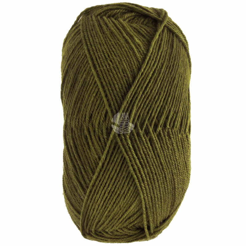 Lana Grossa Meilenweit 50 Uni Farbe 1407 Olivgrün