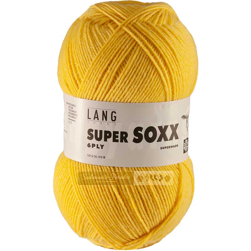 Lang Yarns Supersoxx 6-fach Uni Farbe 0043 maisgelb